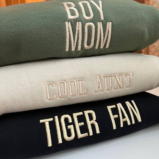 Embroidered sweaters