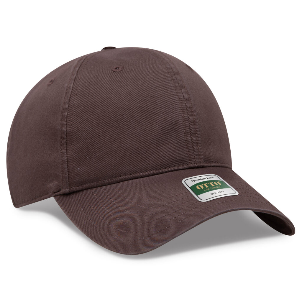 OTTO CAP® COMFY FIT® Club Collection 6 Panel Low Profile Dad Cap – 007 – Brown – OSFM – Adult