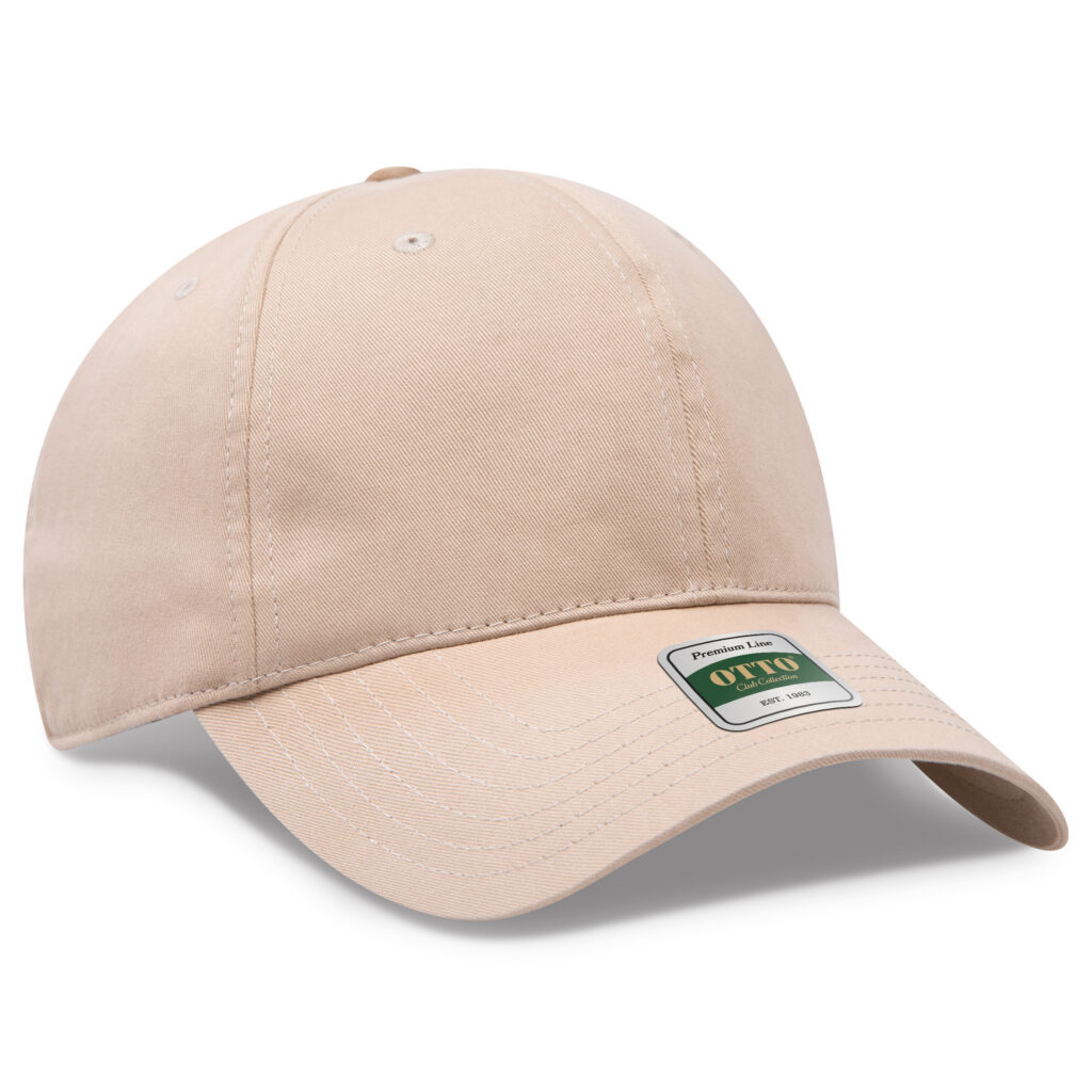 OTTO CAP® COMFY FIT® Club Collection 6 Panel Low Profile Dad Cap – 032 – Khaki – OSFM – Adult