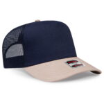 OTTO CAP 32-285 5 Panel Mid Profile Mesh Back Trucker Hat